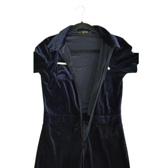 Finesse Navy Velvet Jumpsuit Size XL - Picture 5 of 9